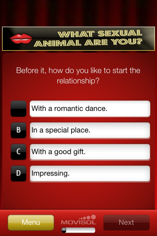 What Sexual Animal are you?: your attitude towards sex screenshot 3