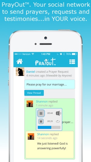 PrayOut - Voice Prayer Social Network