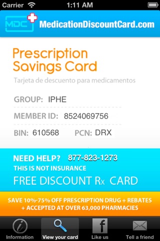 Medication Discount Card screenshot 2
