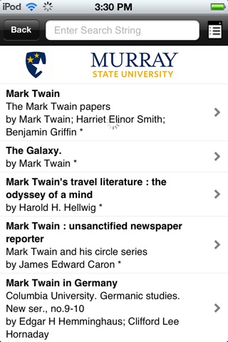 Murray State University Library screenshot 2