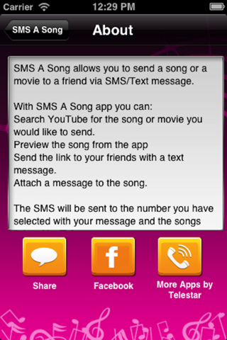 SMS A Song - IntCall screenshot 4