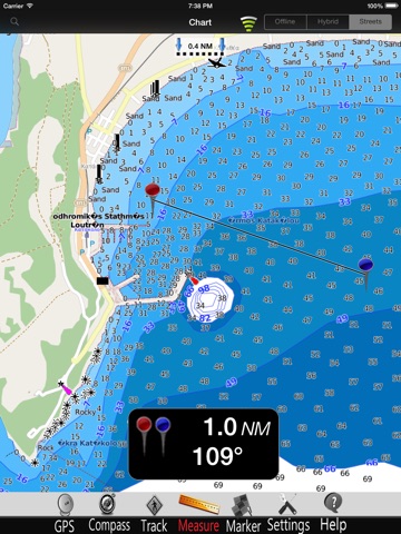 Greece West Nautical Chart HD screenshot 2