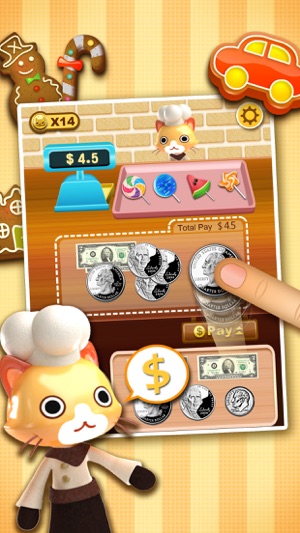 Bakery Shop 阿毛的糕點房 -生活中的錢幣數學Coin Math Game for kids(圖3)-速報App