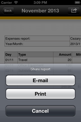 iExpenses Lite - business travel expenses screenshot 4