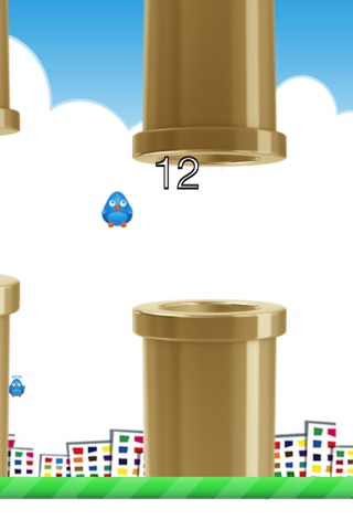 Flappy Blue - City Bird screenshot 2