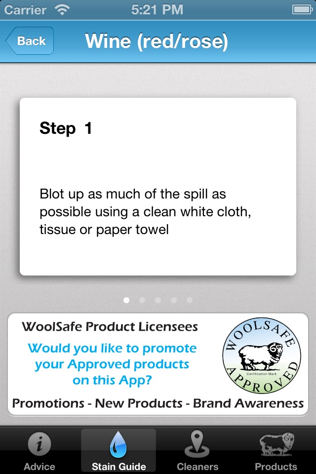 WoolSafe – Carpet Stain Cleaning Guide screenshot 3