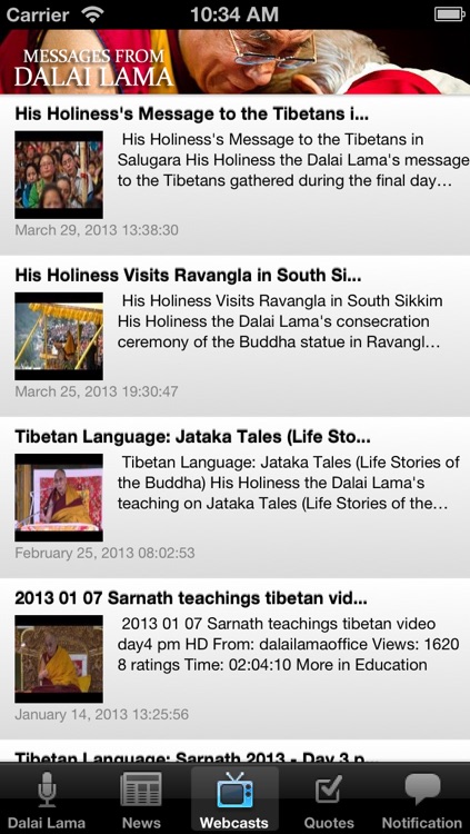 Messages from the Dalai Lama