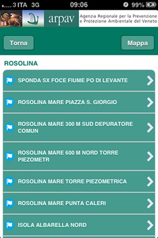 App ARPAV Balneazione screenshot 2