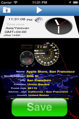 Weather Date Time Location Map Address Speedometer Compass screenshot 2