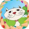 Funny Cats Coloring Book - Paint Colors Kitten Games For Kids