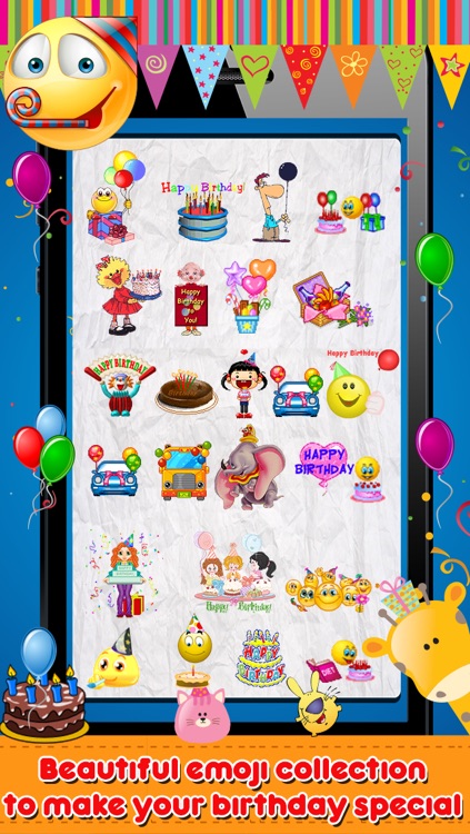 Animated 3D Birthday Emoji, Wishes, Cards & Emoticons screenshot-3