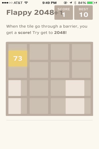 Flappy 2048 - the Tile is Flying like a Bird screenshot 2