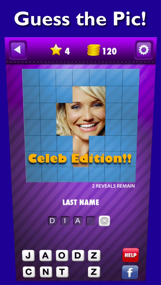 Guess the Pic! A celebrity color quiz mania game to name who’s that pop hi celeb star icon!