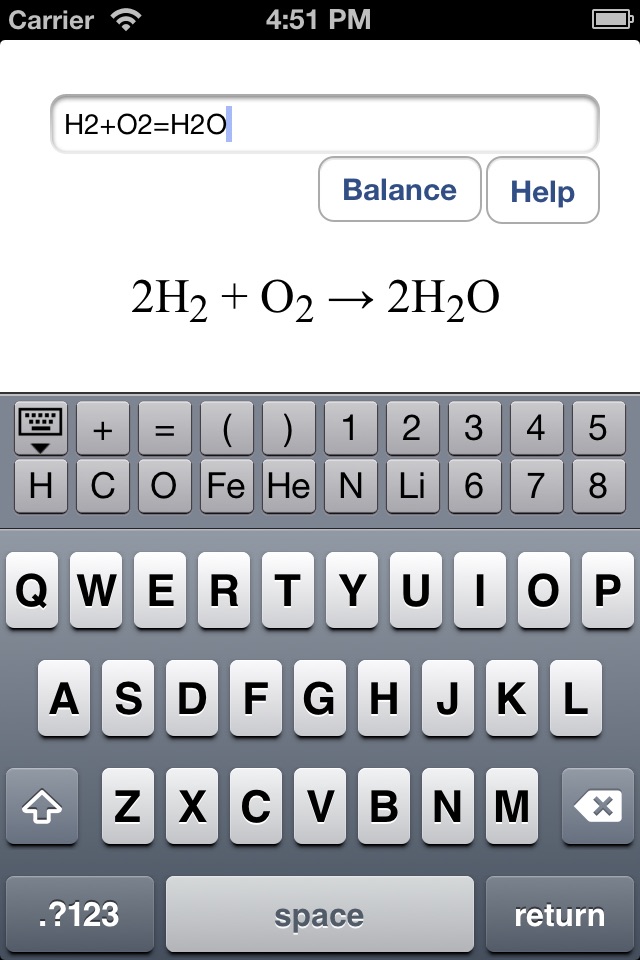 Chemistry Equation Balancer screenshot 2