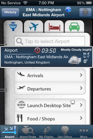 East Midlands Airport (EMA) Flight Tracker screenshot 2