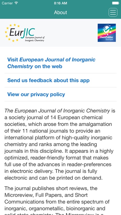 European Journal of Inorganic Chemistry