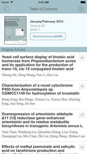 Biotechnology and Applied Biochemistry(圖1)-速報App