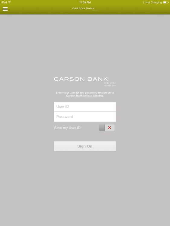 Carson Bank Mobile for iPad