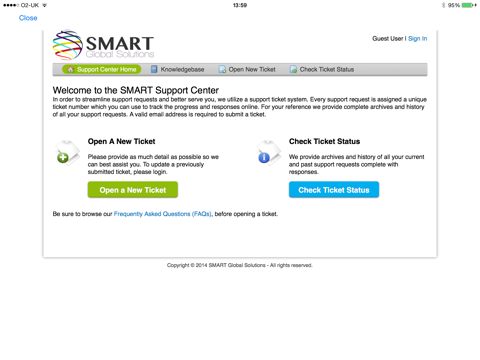 Screenshot of SMART Manager App