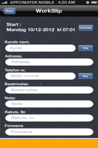 Workslip screenshot 3