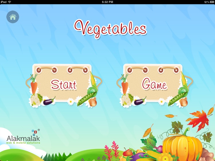 Kids Vegetables and Fruits Flash Cards