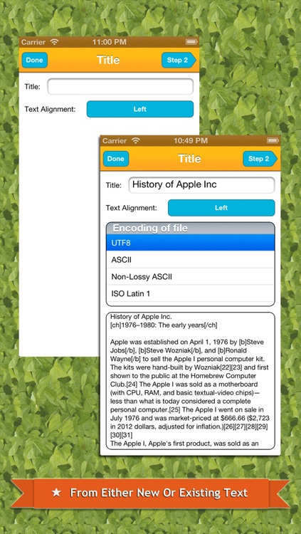 Txt2Book - Create epub book from text and read in iBooks or Stanza