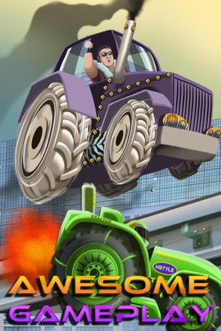 A Street Tractor Speed Race Pro: City Run Racing Game screenshot 2