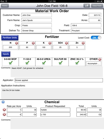 CPSSalesForm screenshot 2