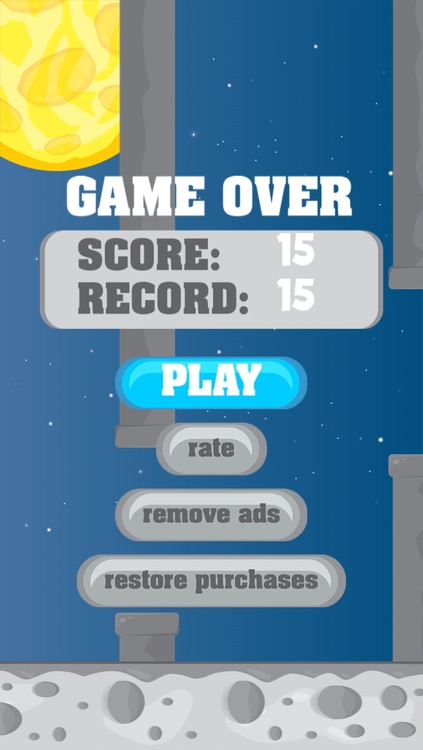 Duckie the Bird: The Flappy Survival. Moon Adventures screenshot-4