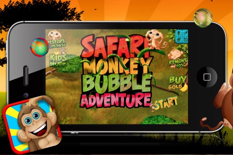 Safari Monkey Bubble Adventure - Free Game screenshot 3