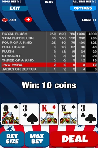All-American Video Poker: 4th of July Party Game Edition - FREE screenshot 4