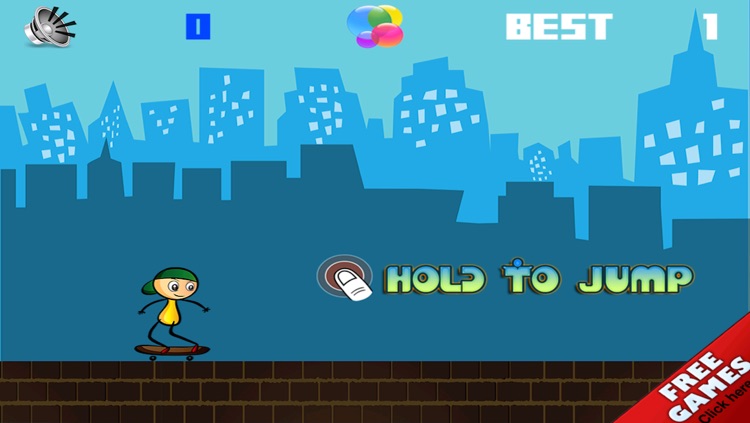 Touch Stickman Skateboard Jump: Pure Skater Skills