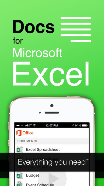 Full Docs - Microsoft Office Excel Edition for MS 365 Mobile