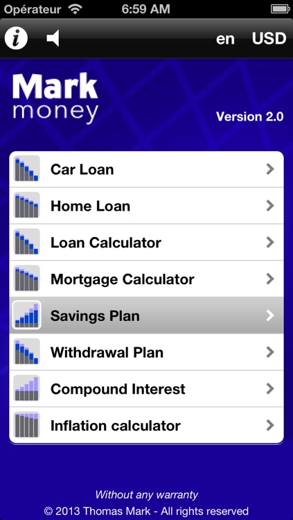 Loan and mortgage calculator - MarkMoney