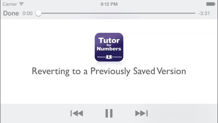 Tutor for Numbers for OS X