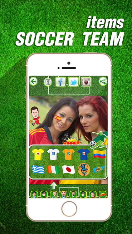 Cheer World Football Soccer Booth Sticker - 2014 Brazil Edition Awesome Stickiness Camera screenshot-4