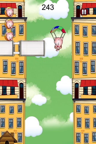 Crazy Parachute Pig Rescue screenshot 2