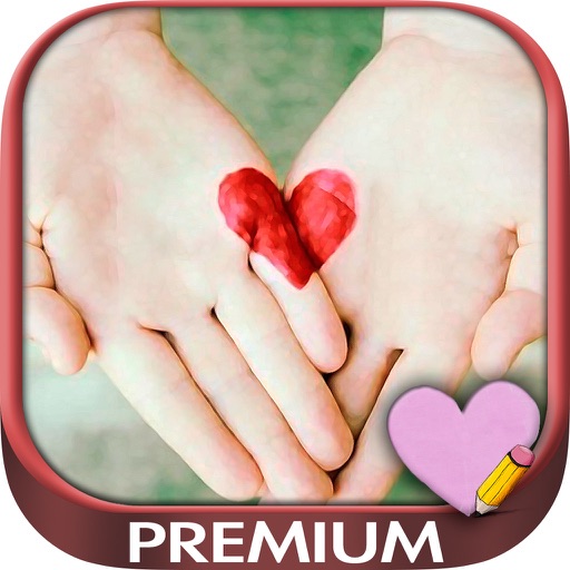 Love cards - create pictures and romantic messages - Premium icon