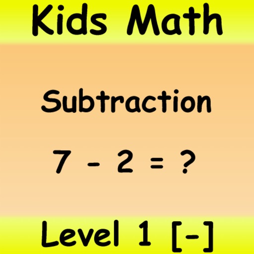 Kids Math Subtraction Level 1 icon