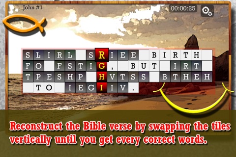 WORD PUZZLE for the CHRISTIAN SOUL - Bible verses inspired Word Puzzle Game. Shuffle to reveal the verse. screenshot 2