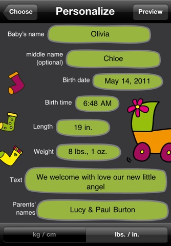 bambinapp - birth announcement screenshot 3