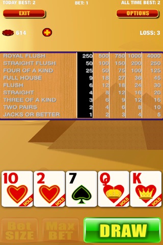 888 Fun Video Poker Pharaoh's Deluxe Casino & Cool Card Games HD Free screenshot 4