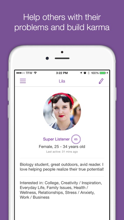 Kindly - Talk to Kind People for Relationship Advice, Anxiety Counseling & Depression Therapy screenshot-3