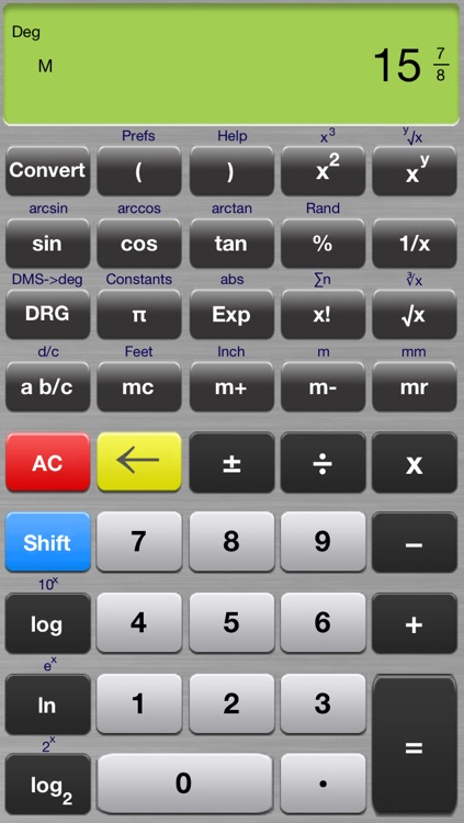 Scientific Calculator Elite - Advanced Fraction Calculator designed for Math and Science Students - Calc includes Unit Conversion, Constants, Fractions, Trigonometry, and Algebra Functions