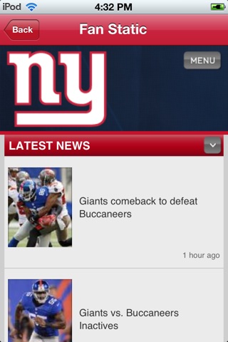 NY Giants Fan Static screenshot 4