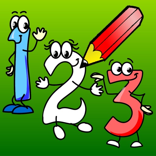 123 Coloring Book for Children: Learn to write and color numbers icon