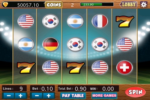 A Lucky Casino Slot Machine : World Soccer Championship Brazil Edition screenshot 4