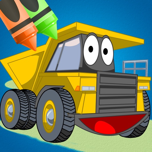 Coloring Book: Cars and Trucks for Kids with Fun Diggers, Tractors and Construction Vehicles for Free