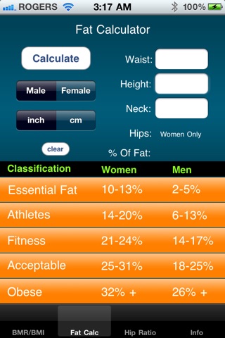 IPhat - BMR, BMI, & Hip/Neck screenshot 3