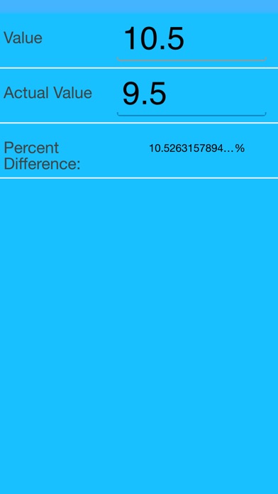 Percent Error Calculator IPhone App